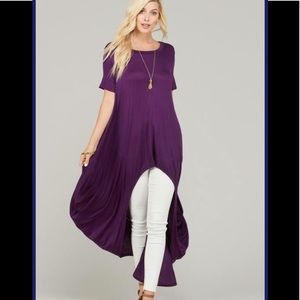 Extreme hi low tunic top woman size